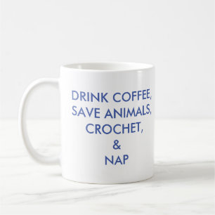 Mug Café de boissons, animaux d'économies, crochet,