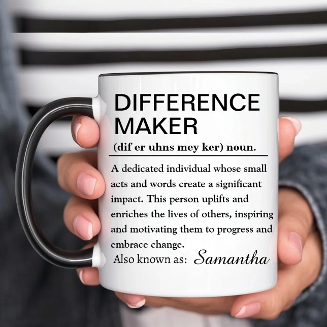 Mug Café de définition de faiseur de différence person (Créateur téléchargé)