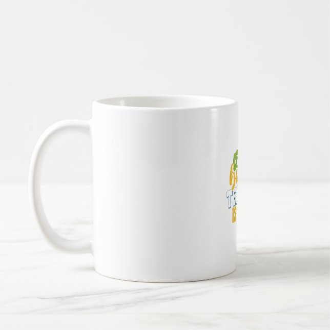 Mug Café de jour de l'enseignant parce que l'enseignem (Gauche)