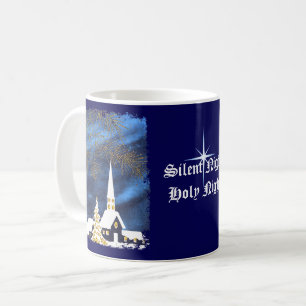 Mug café de l'église de Noël Neige