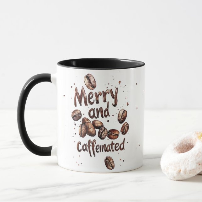 Mug Café de Noël cosy et Joyeux et Café (Avec donut)