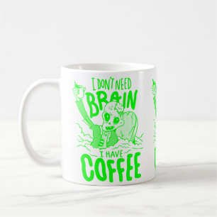 Mug café d'halloween vert acide boire zombie