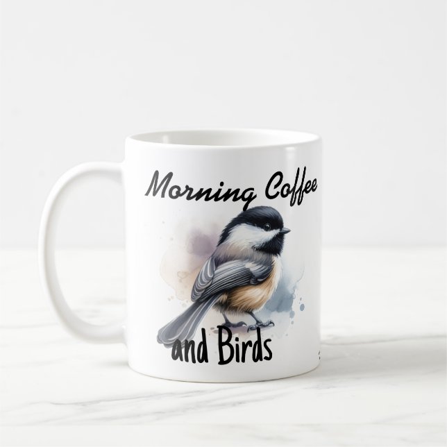 Mug Café du matin et oiseaux (Gauche)