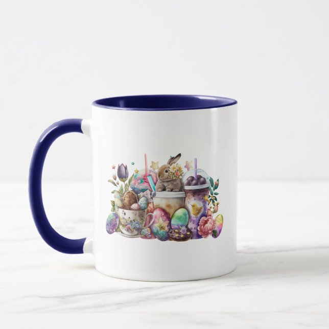 Mug Café Easter Bunny Aquarelle Boissons (Gauche)