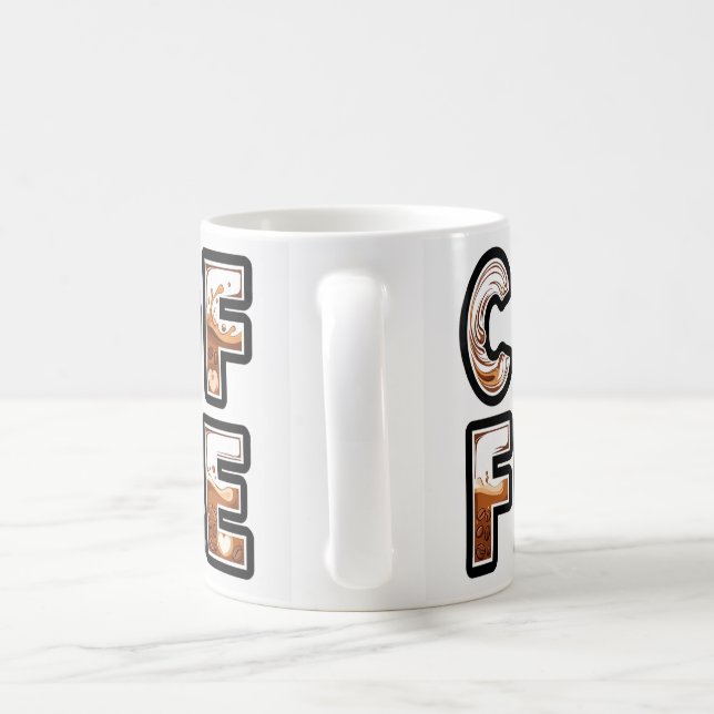 Mug « Café écrit avec beauté » (Poignée)