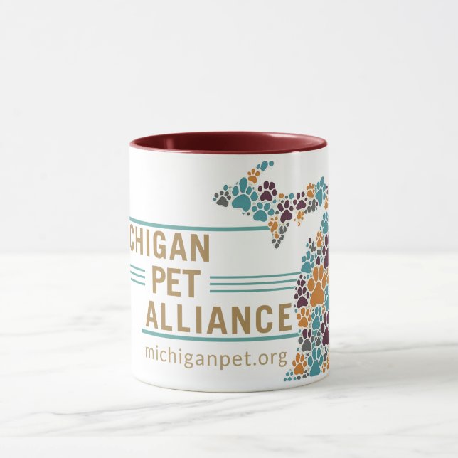 Mug café Empreintes de pattes du Michigan (Centre)