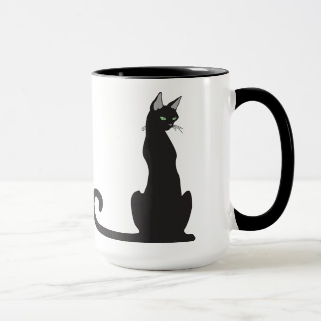 Mug café en chat noir (Droite)