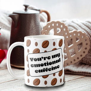 Mug Café en grains Caféine Émotionnelle Décor