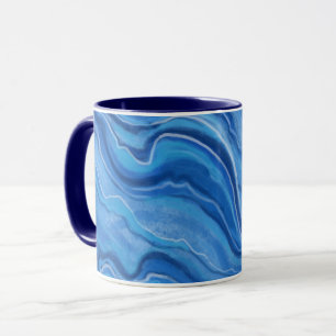 Mug café en marbre bleu