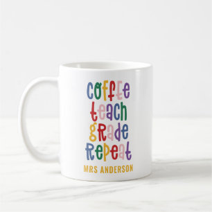 Mug Café, enseigner, grade, répéter professeur de typo