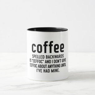 Mug Café épelé à l'envers