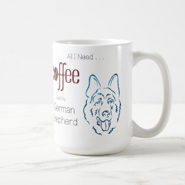 Mug Café et berger allemand (Droite)
