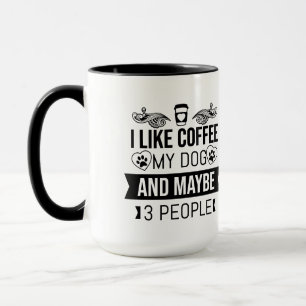 Mug Café et chiens anniversaire d'ami introverti drôle