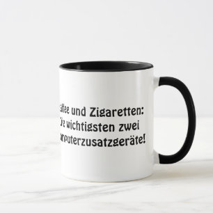 Mug „Café et cigarettes : Les deux les plus