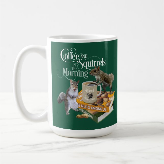 Mug Café et écureuils - Drôle Écureuil café (Gauche)