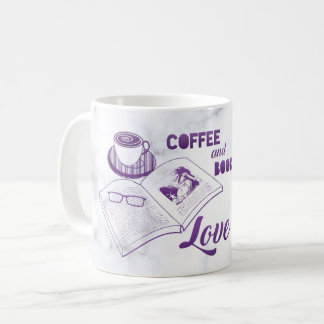Mug Café et livres Aimer la lecture mignonne