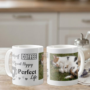 Mug Café et mon chat vie parfaite gris gris photo