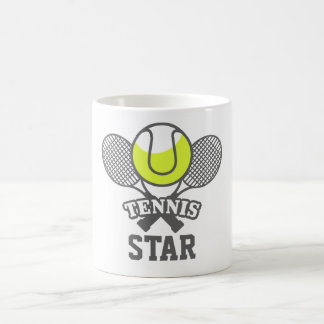 Mug café étoile de tennis personnalisé