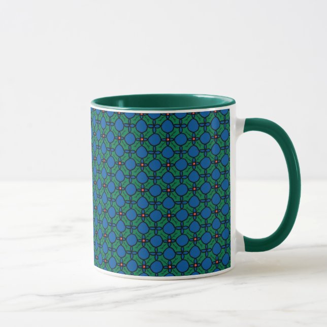 Mug café festif, Noël Holly Motif (Droite)