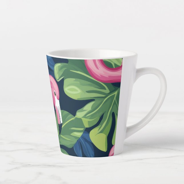 Mug café Flamant rose du matin (Droite)