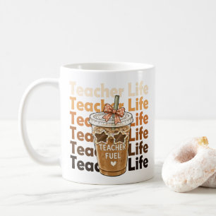 Mug Café glacé carburant pour enseignant Vie d'enseign