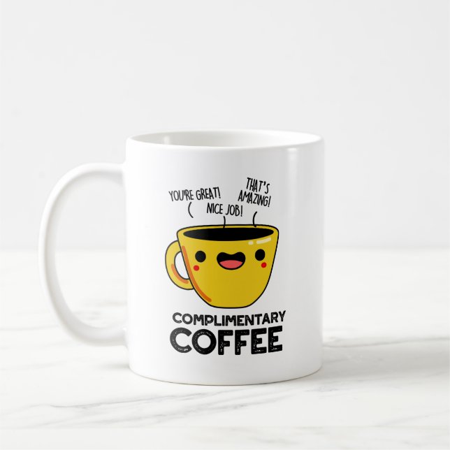 Mug Café gratuit Funky Drink Pun (Gauche)