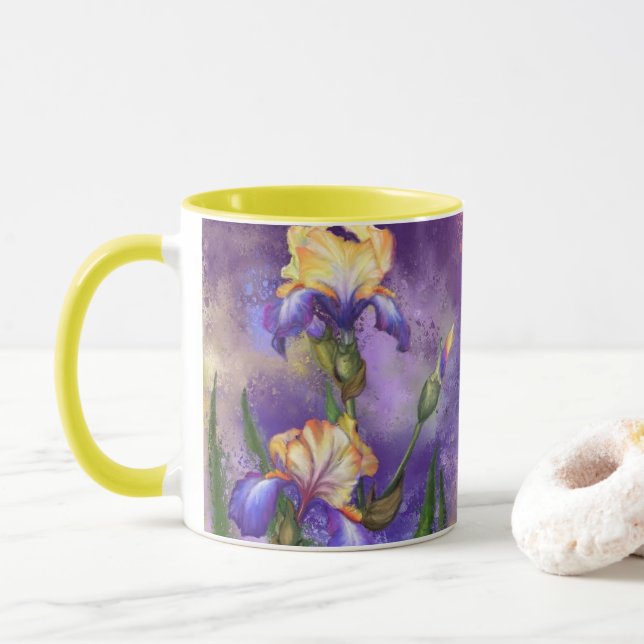 Mug café Iris Fleurs (Avec donut)