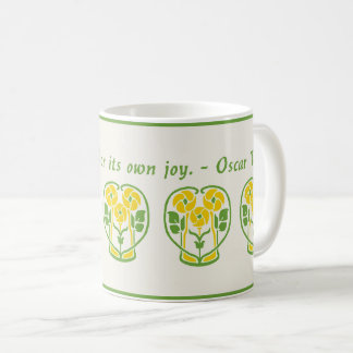 Mug café Jaune Art Nouveau Fleurs
