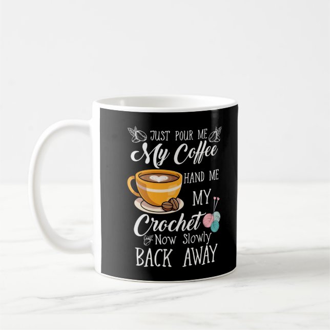 Mug Café Louvain Crochet Lady Crocheting Humour Fil (Gauche)