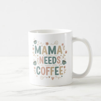 Mug Café Maman | Mug en céramique floral pour la f