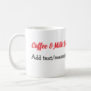 Mug Café & mélange de lait couple d'amour café cœur ro