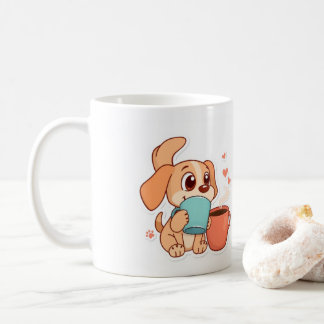 Mug café mignonne pour les Amoureux de les chiens"