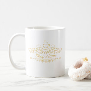 Mug Café moderne Boulangerie accueil personnalisé Nom 