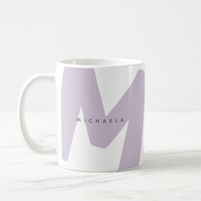 Mug Café Moderne Surnommé Initiale et Nom de Grande Ta (Gauche)