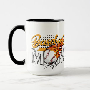 Mug café MoM de baseball personnalisé