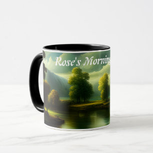 Mug Café Morning Personnalisé rose
