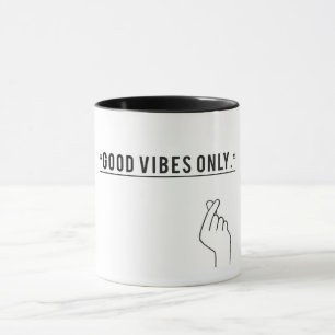 Mug Café motivationnel minimaliste "Good Vibes seuleme