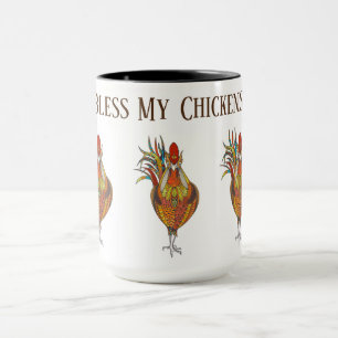 Mug Café Mug-Bless My Chickens