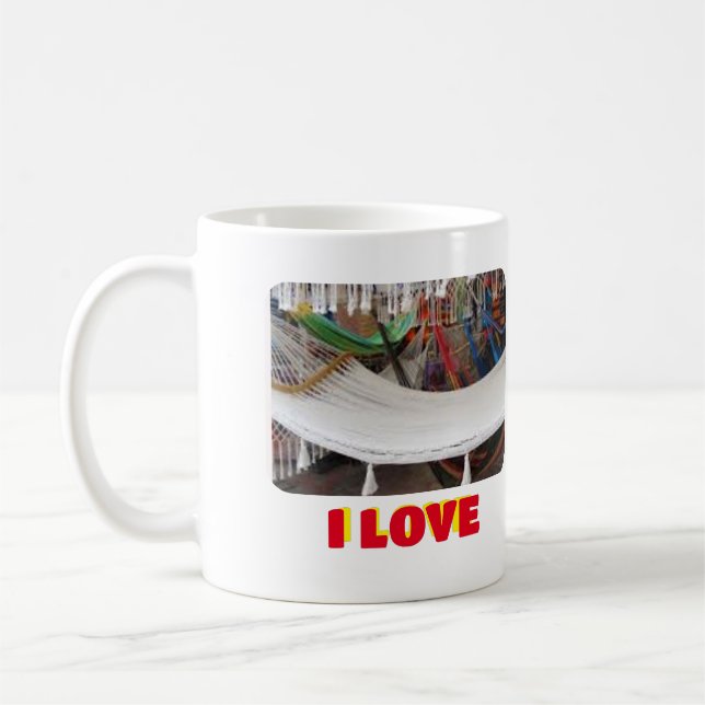 Mug Café mug I love Venezuela, personnalisable (Gauche)