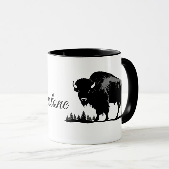 Mug Café Mug-Yellowstone Buffalo (Devant droit)