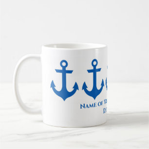 Mug café nautique personnalisé