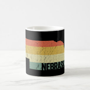 Mug Café Nebraska Vintage en forme de coucher de solei