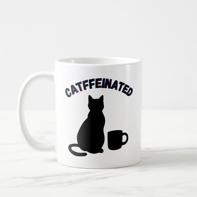 Mug Café noir et blanc Caté Shadows Art (Gauche)