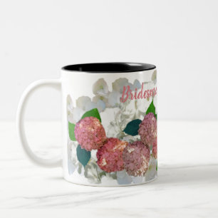 Mug Café Nom Demoiselle d'Honneur Floral Saumon Co