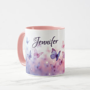 Mug Café papillon magique personnalisé
