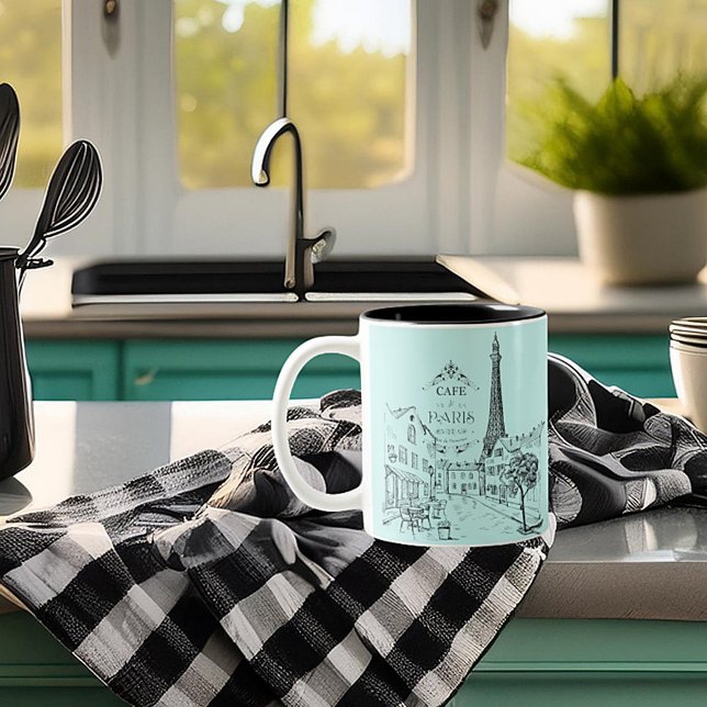 Mug Café Paris Bicolore (Créateur téléchargé)