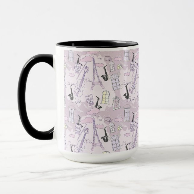 Mug Café Paris Musical Cats Rose (Gauche)