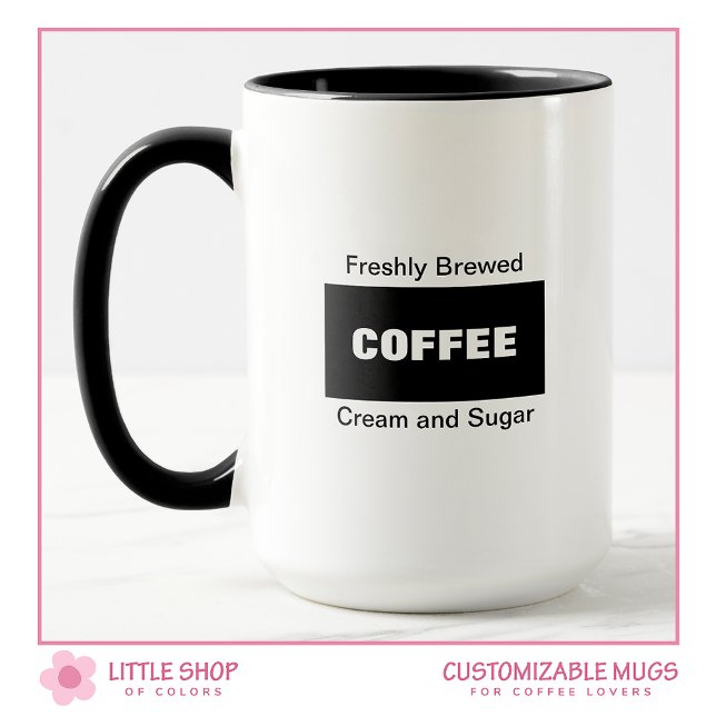 Mug Café personnalisé fraîchement moulu (Créateur téléchargé)