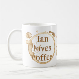 Mug Café personnalisé Stains Grunge Texte amusant