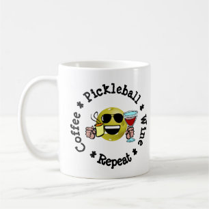Mug Café, Pickleball, Vin, Pickleball Répéter Addict